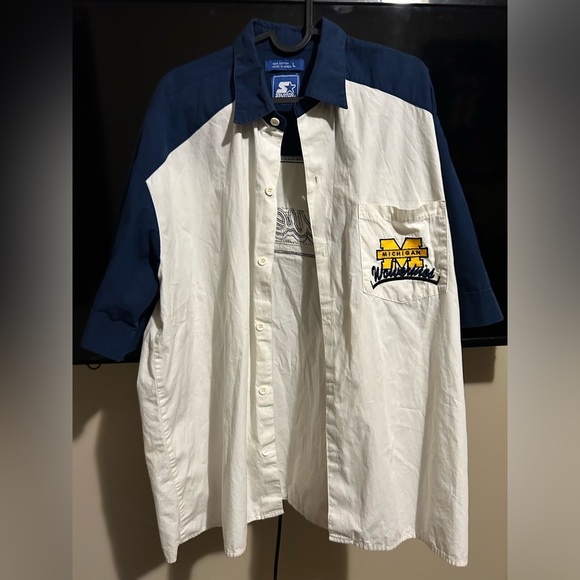 Michigan wolverines button up shirt - Picture 1 of 4
